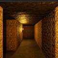 corridor with torches