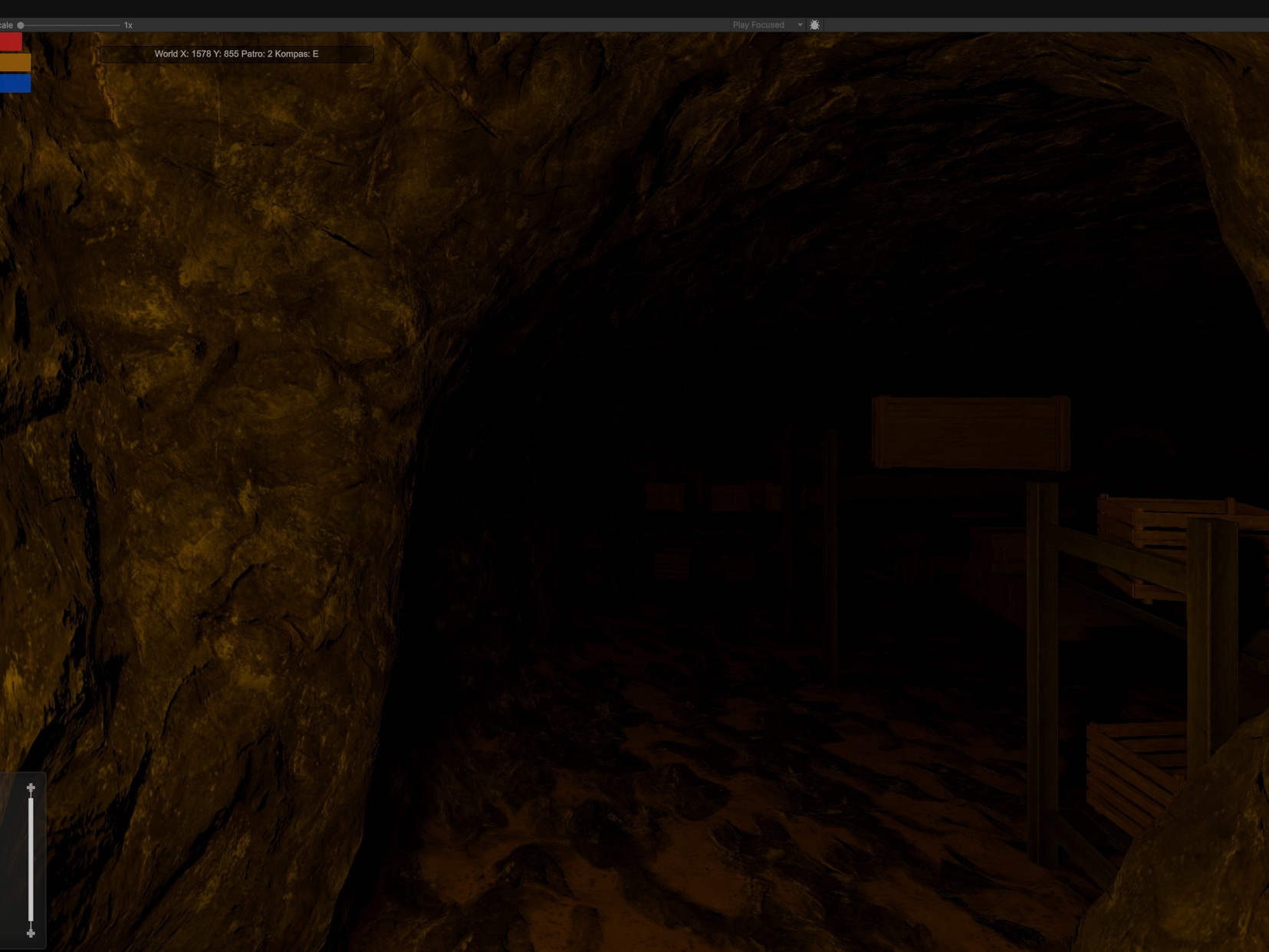 Cave storage — supplies, shadows, and secrets.