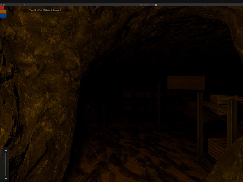 Cave storage — supplies, shadows, and secrets.